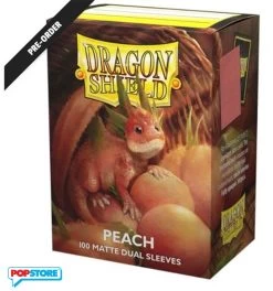 Dragon Shield At-15053 - 100 Standard Size Matte Dual Sleeves - Peach Piip
