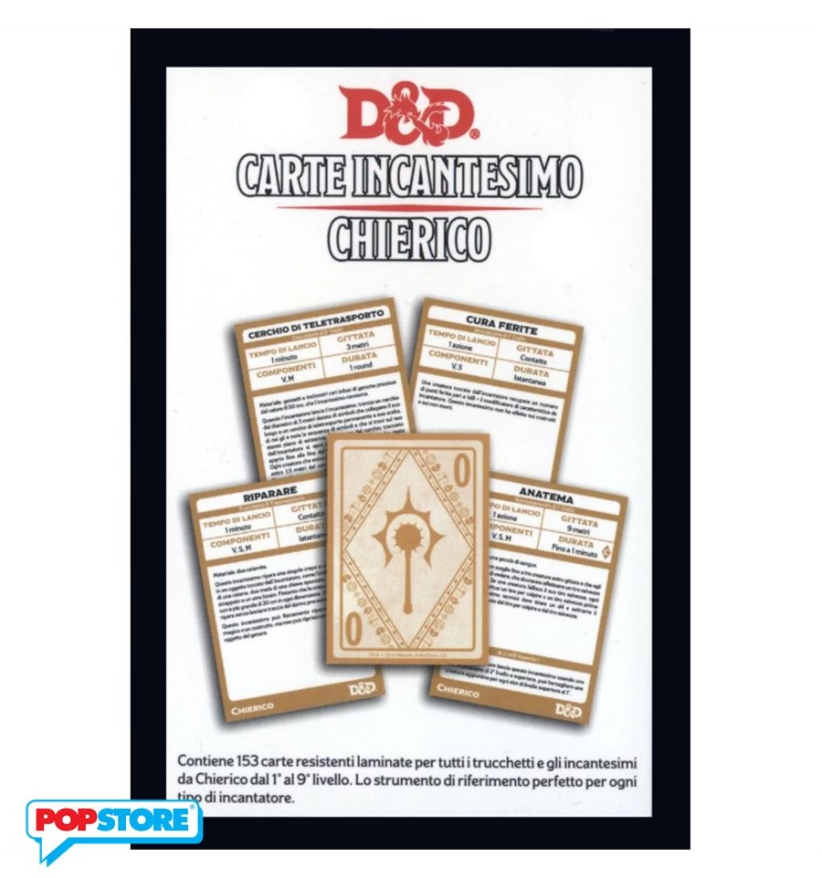 Dungeons & Dragons 5a Edizione ITA - Carte Incantesimo Chierico 3 Dungeons & Dragons 5a Edizione ITA - Carte Incantesimo Chierico