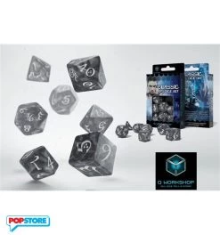 Scle78 - Set 7 Dadi Classici Fumo/Bianco - 55099